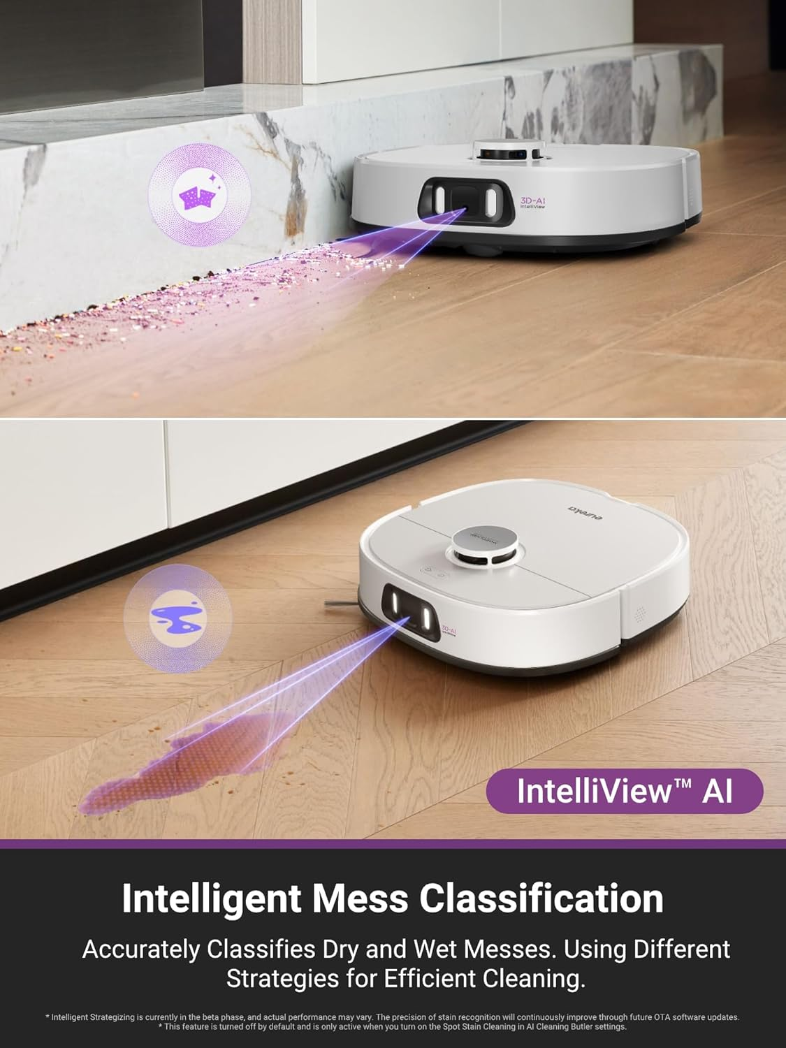 Eureka J15 Ultra Robot Vacuum Cleaner and Mop, 19,000 Pa Suction, Flex-Arm Mop Design, Hot Water Mop Washing & Hot Air Drying, Active Hair Cutting Design, AI Obstacle Avoidance image number 2