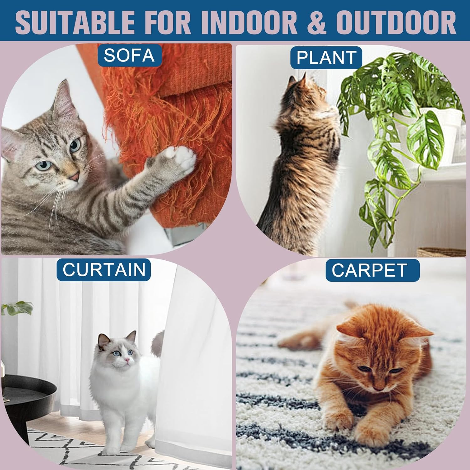 Dawvohk Cat Deterrent Spray, Natural Non-Scratch Spray, Non-Toxic Alcohol Free Formula, Safe Indoor & Outdoor Training Aid, for Dogs and Kittens, Curtains, Furniture, Sofas, Cushions, 120Ml/Pc (1PCS) image number 2