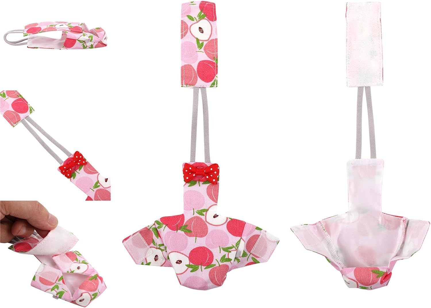 Bird Diaper Parrot Washable Diapers, Parrot Flight Suit, Parakeet Diaper Reusable Nappies for Parakeet Cockatiel Mini Macaw Budgie Canary 2 Pcs image number 4