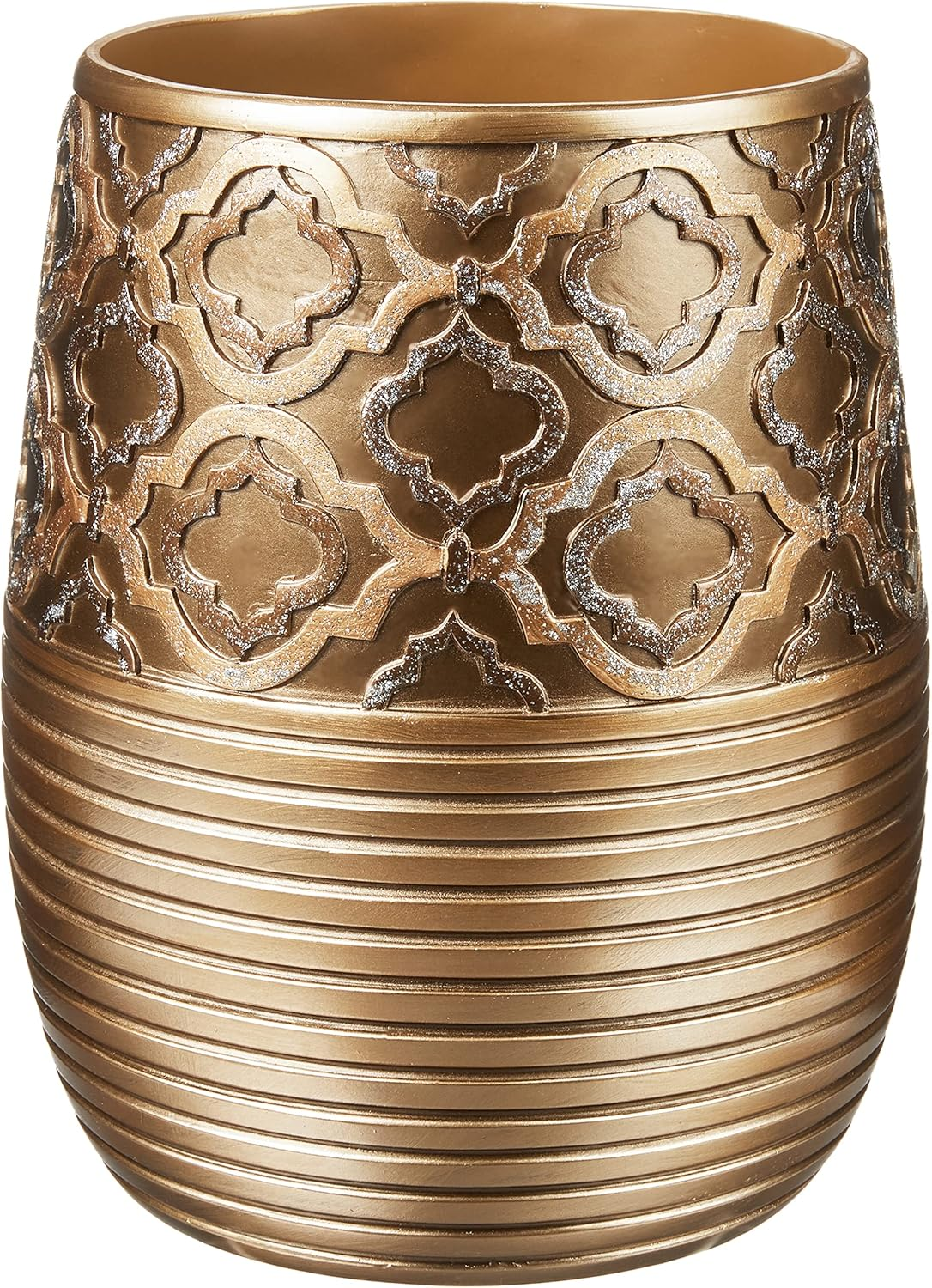 Popular Bath Contour Bath Rug, Spindle Collection, 23" X 10.5", Gold