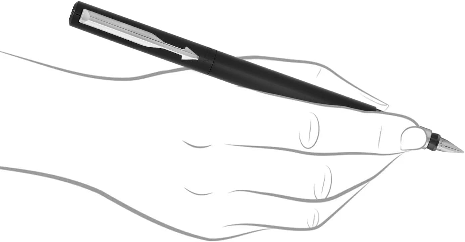 Parker Vector Standard Fountain Pen (Black Body) with Free 1 Cartridge image number 4