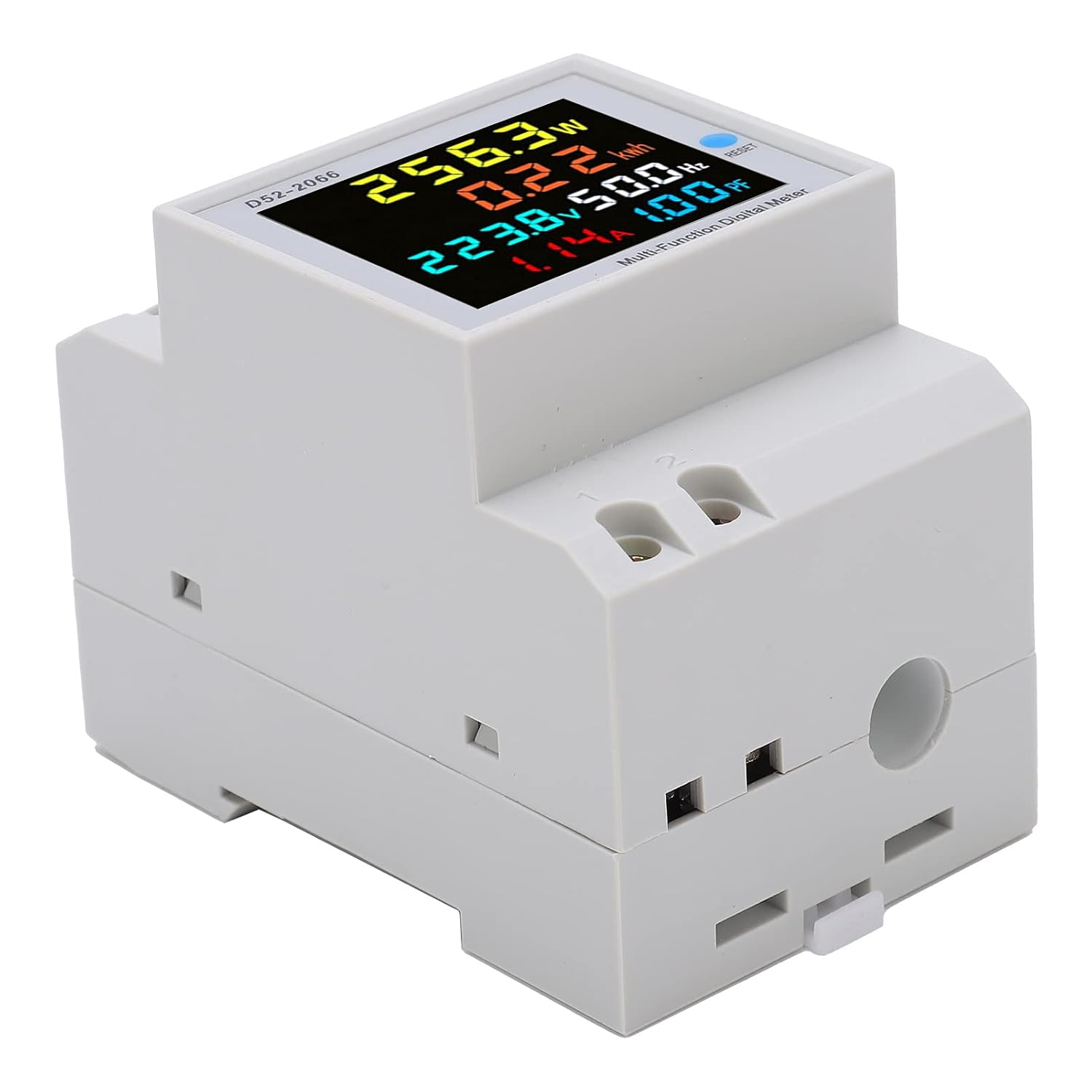 Single Phase Energy Meter Tester Rail Electricity Usage Monitor AC 40-300V 100A LCD Voltmeter Ammeter Voltage Amps Watt Kwh Frequency Power Factor Meter Multimeter image number 1