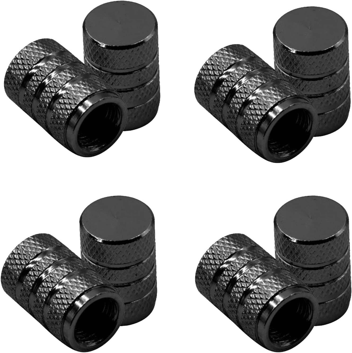 8 Pcs Tyre Valve Caps, Dust Caps for Car Tyres, Black Stem Dust Caps, Car Tire Valve Stem Caps, Aluminum Tire Valve Cap Valve Covers Replacement for Cars, Bike and Bicycle, Trucks, Motorcycles image number 1