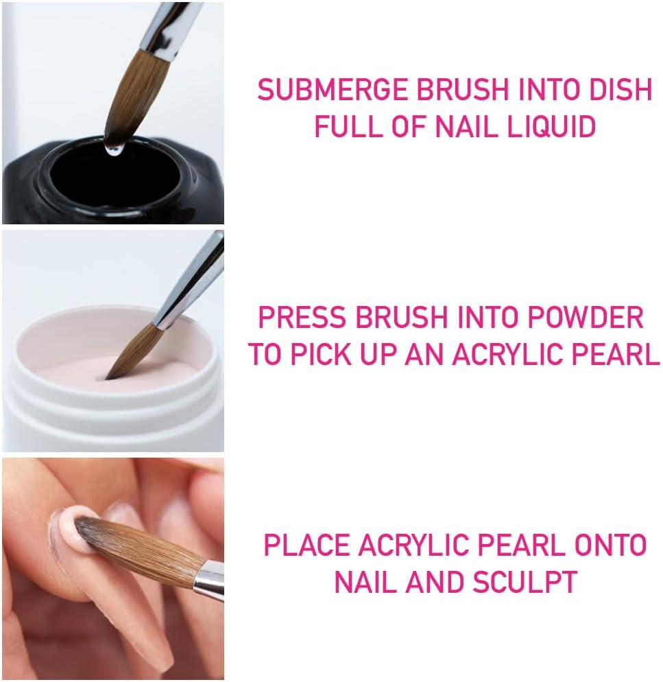 Young Nails Liquid Nail Monomer for Acrylic Nail Powder - Professional Liquid Monomer, Acrylic Nails at Home, Low Odor, MMA Free, Non-Yellowing, 6 Oz