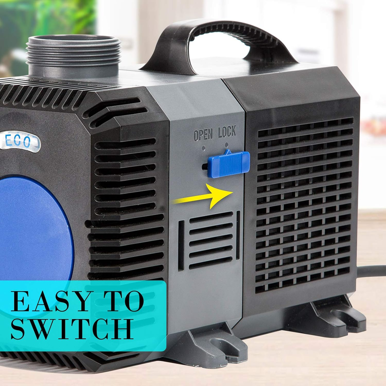 Dynamic Power 10,000L/H Submersible Aquarium Pond Water Pump, 80W, 6M Lift Height, Ultra-Quiet Energy Efficient Pump for Freshwater & Saltwater Fish Tanks, Fountains, Hydroponics, Koi Ponds image number 6