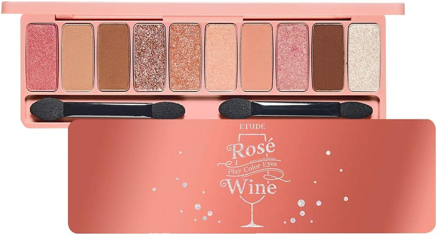 Etude Official Play Color Eyeshadow, Rose Wine, 10 Color Palette, Eyeshadow Palette image number 4