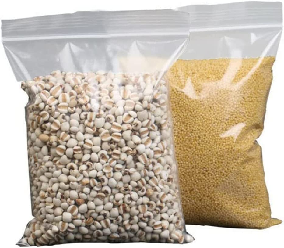 100 Pcs 7 * 11Cm Clear Poly Zipper Bags, H HOME-MART 3.15 Mil Reclosable Self Sealing Clear Plastic Bags,Pe Poly Plastic Zipper Storage Bags for Jewelry, Candy, Beans, Small Items image number 2