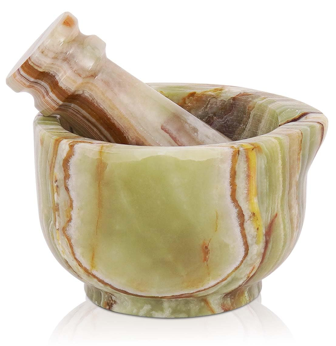 Marble Mortar and Pestle 2'' Inches White Handmade Mortar and Pestle Set for Kitchen Accessories - Mortar and Pestle for Spice Grinder Manual, Pestle and Mortar Bowl, Mini Crusher Bowl