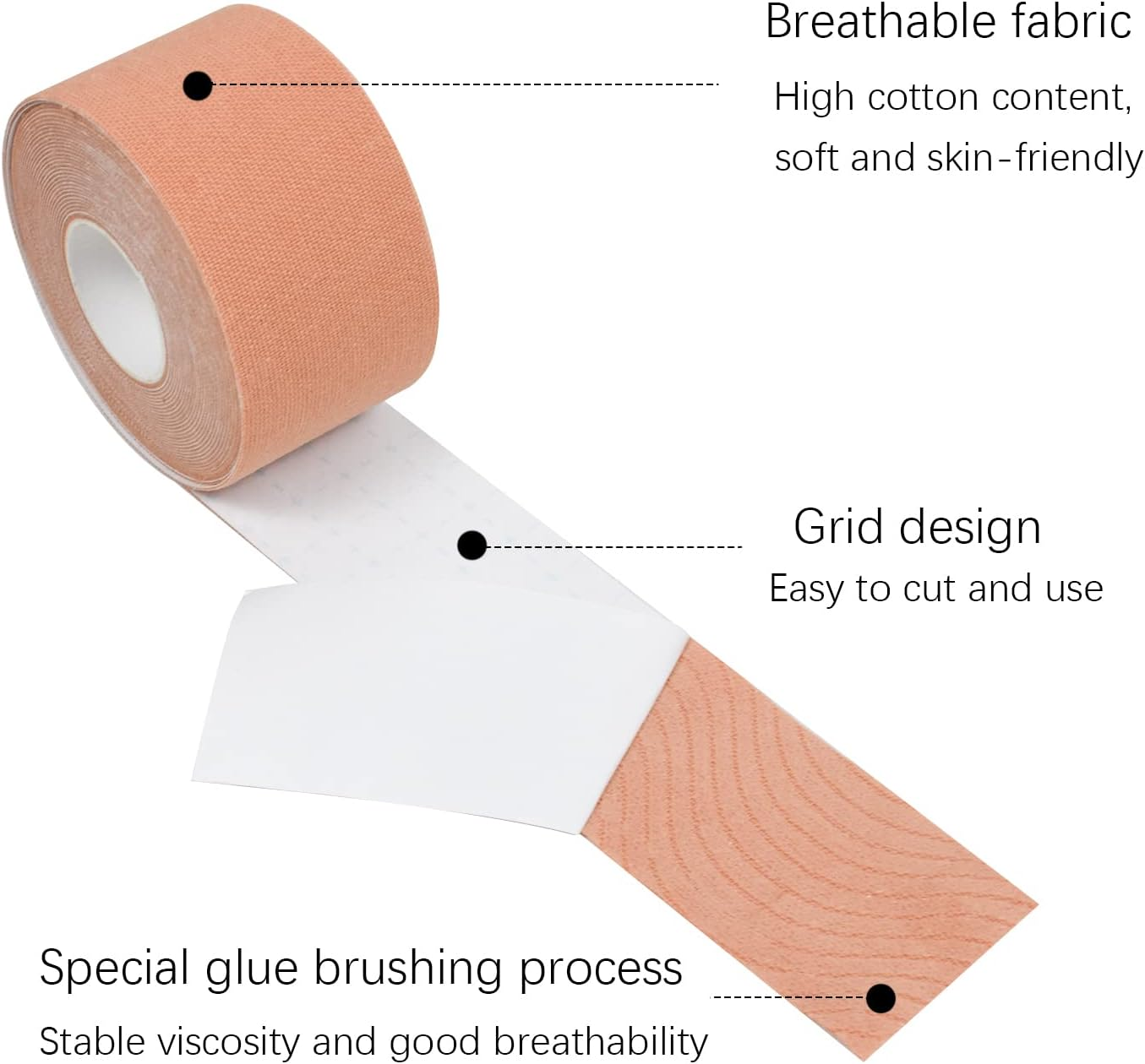 2 Rolls Face Tape Facial Myofascial Lift Tape anti Wrinkle Patches Face Toning Belts Freeze Stickers Neck Lift Tape for Firming and Tightening Skin（2.5Cm*5M&3.8Cm*5M） image number 5