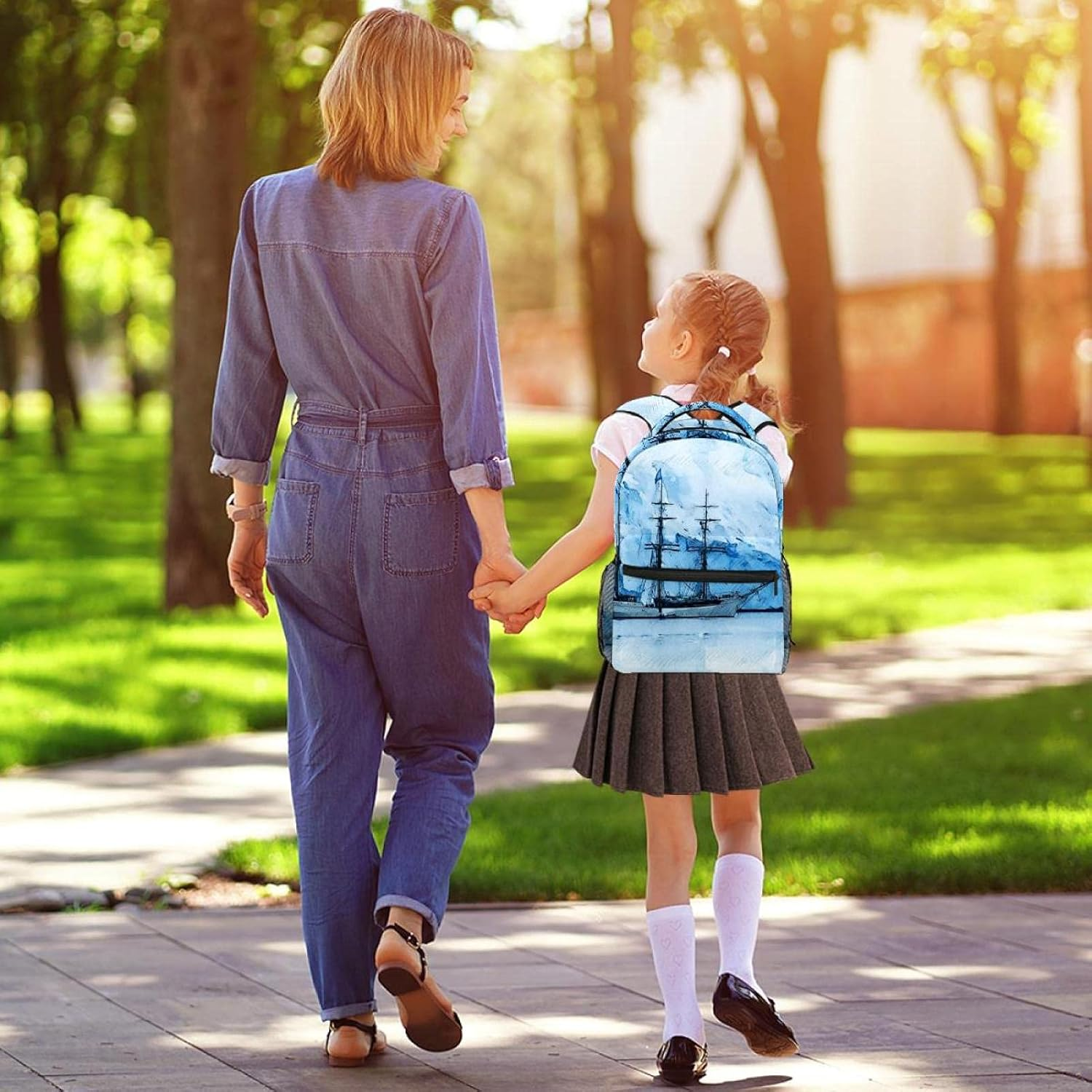 Ship Glacier Iceberg Antarctic Ice Backpack Students Shoulder Bags Travel Bag College School Tote Backpacks