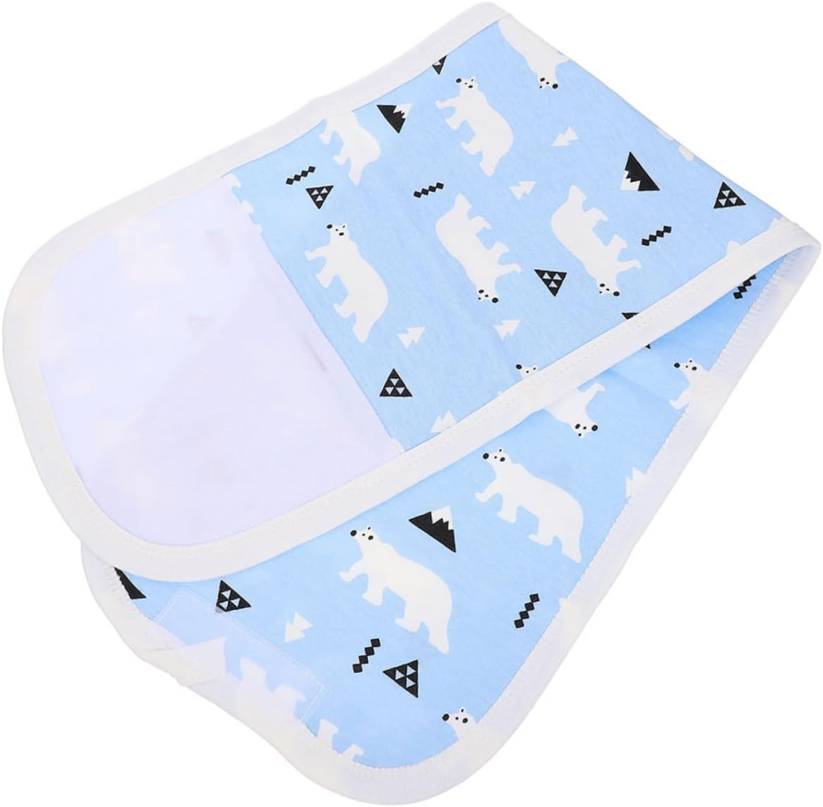 SAFIGLE Newborn Infant Belly Band Cotton Navel Wrap Baby Belly Button Cover Portable Cord Belt for Baby Supplies Autumn Winter 80 Size Arctic Blue