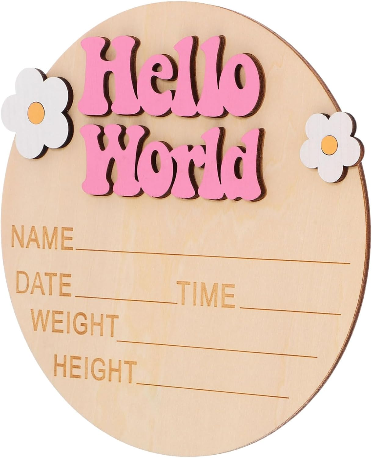 Milestone Card for Newborn Shower Announcement Sign Name Plate Decorative image number 3