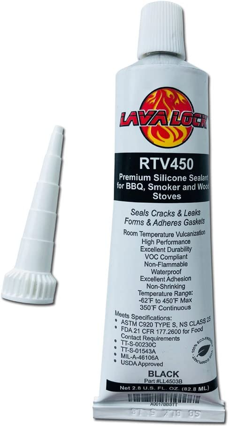 Lavalock&reg; Black Food Safe BBQ Adhesive 3 Oz Grill Smoker High Temp Rtv Silicon image number 5
