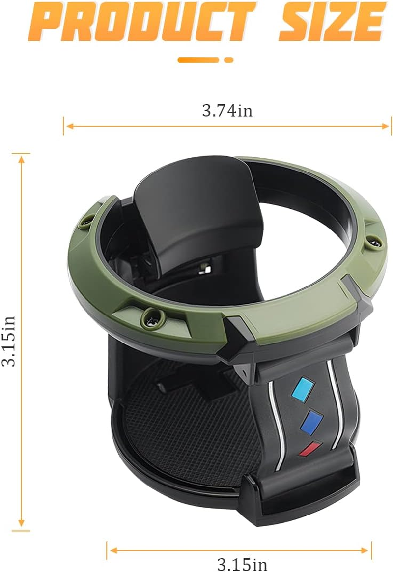 Car Cup Holder for Air Vent, Water Bottle Mount with Hook, Adjustable Air Outlet Drink Mount Stand, Multifunctional Holders for Coffee Tea Juice, Universal for Most Vehicle A/C Vents - Black/Gray image number 7