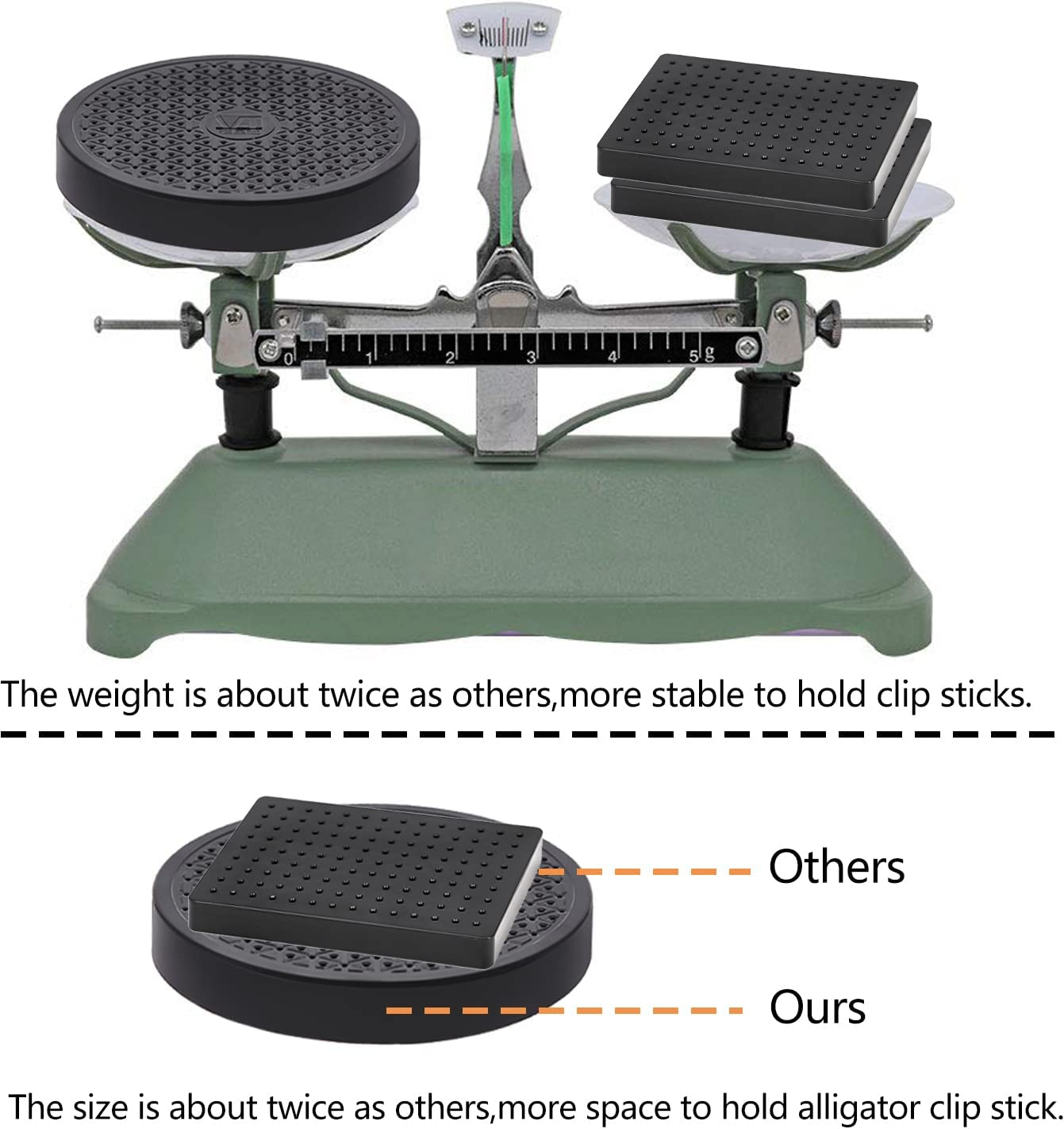 360 Degree Rotation Painting Stand Base Holder and 20 Pack Model Painting Alligator Clip Stick with Rubber Tips for Airbrush Hobby image number 5