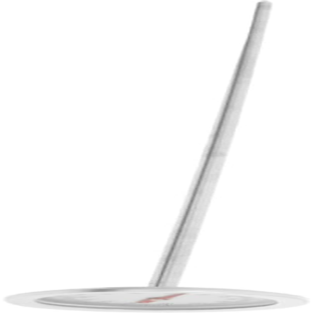 IWOWHERO Compost Soil Thermometer Probe for Garden and Outdoor Use 30Cm Long Stem Double Metal Stainless Steel Soil Temperature Measuring Tool image number 1