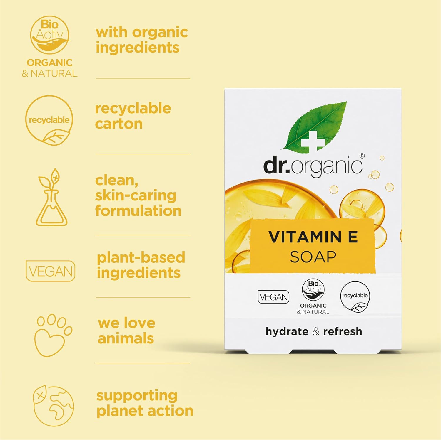 Dr Organic Vitamin E Soap 100 G image number 3