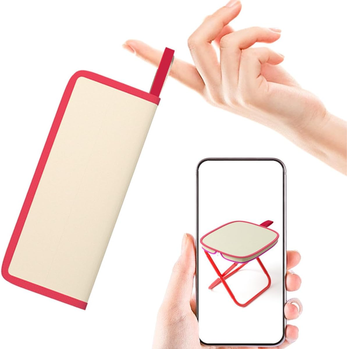 AIMALL Outdoor Folding Chair with Handbag Design Compact Lightweight Stool for Camping, Fishing, and Picnics, Load Capacity up to 100/120Kg