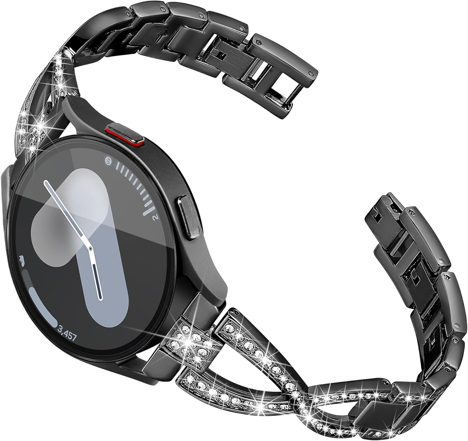 Ocaer Compatible with Samsung Galaxy Watch 7/FE/6/5/4 40Mm 44Mm, Galaxy Watch 6 Classic 43Mm 47Mm, Slim Bling Metal Samsung Watch Band for 20Mm Samsung Galaxy Watch 5 Pro /4 Classic, for Women Girls - Gold image number 7