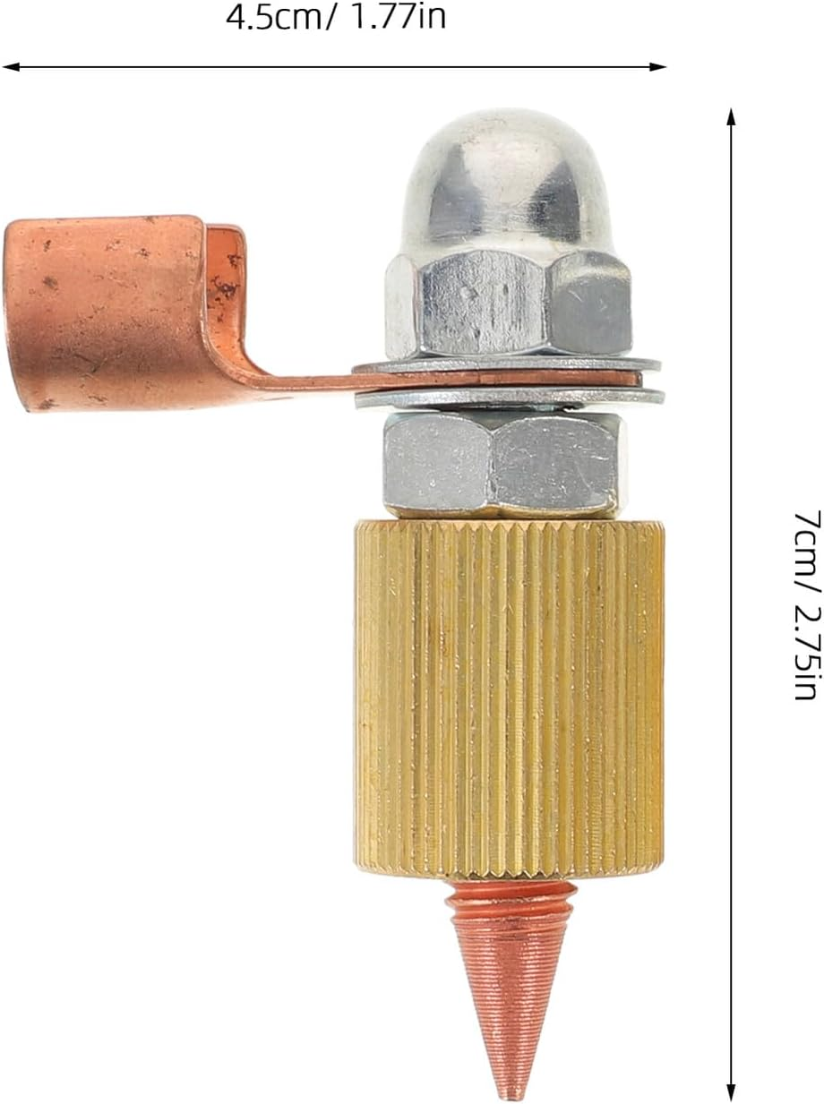 TOMETURE 2Pcs Auto Body Welding Ground Clamp Tools, Vehicle Panel Beating and Sheet Metal Dent Puller Attachments for Welding Machine Accessories, Copper Collet Chuck Body Panel Repair Kit