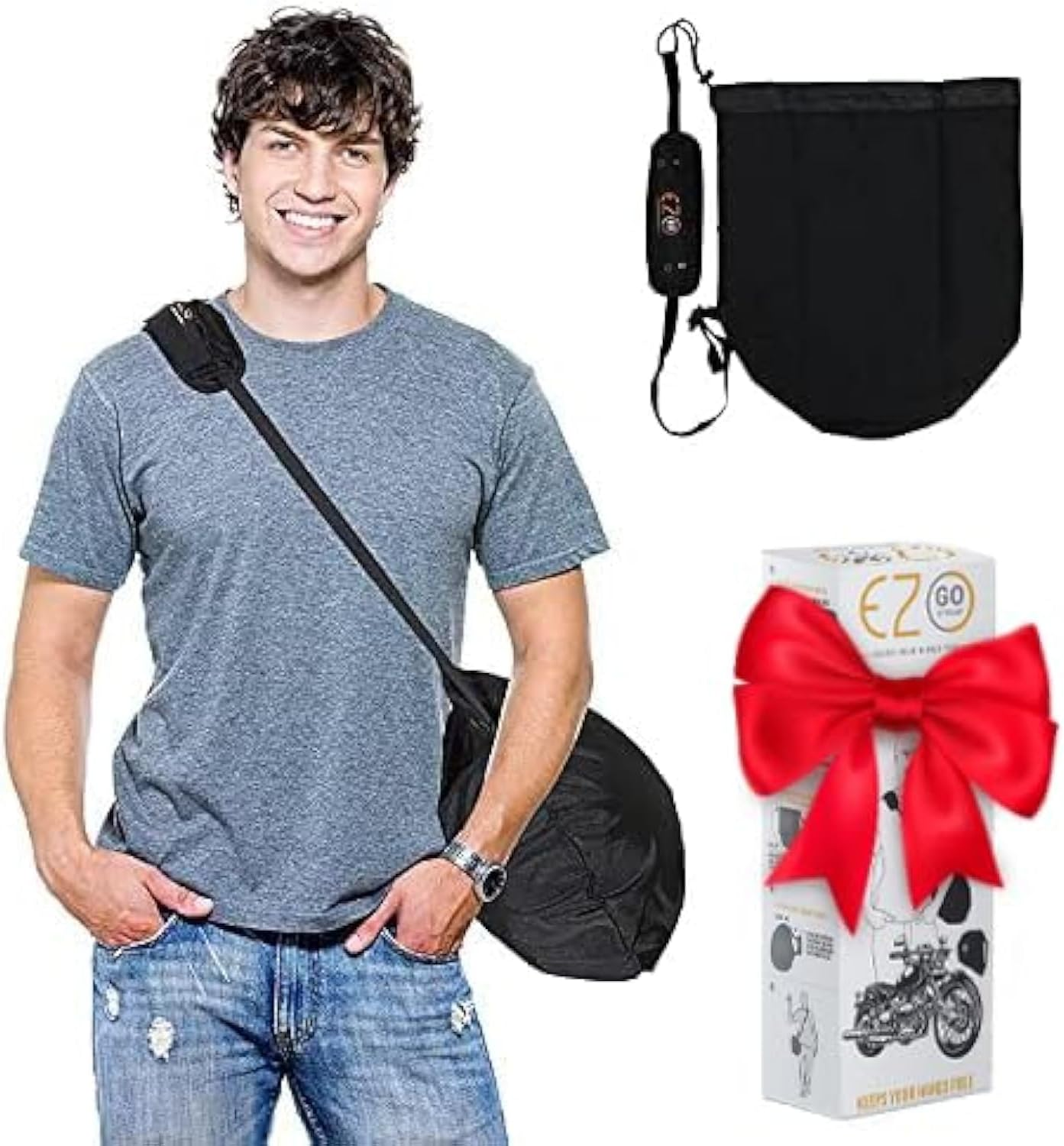 EZ GO Motorcycle Helmet Carrier - Must-Have Motorcycle Accessory, Hands-Free Way to Carry Helmet, Biker Carrying Durable Strap