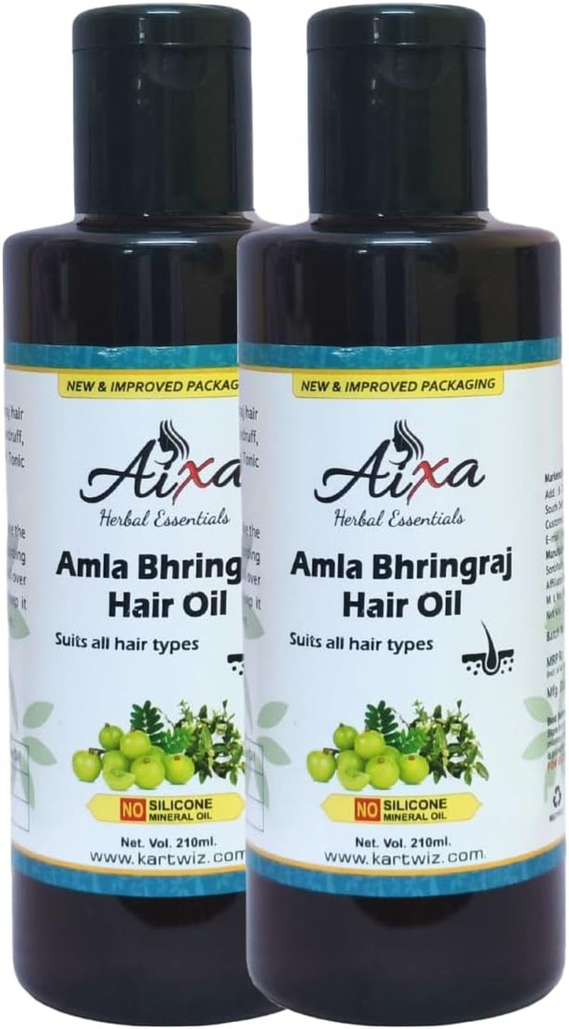 Aixa Herbal Khadi Natural Amla & Bhringraj Hair Oil, 420 Ml image number 1
