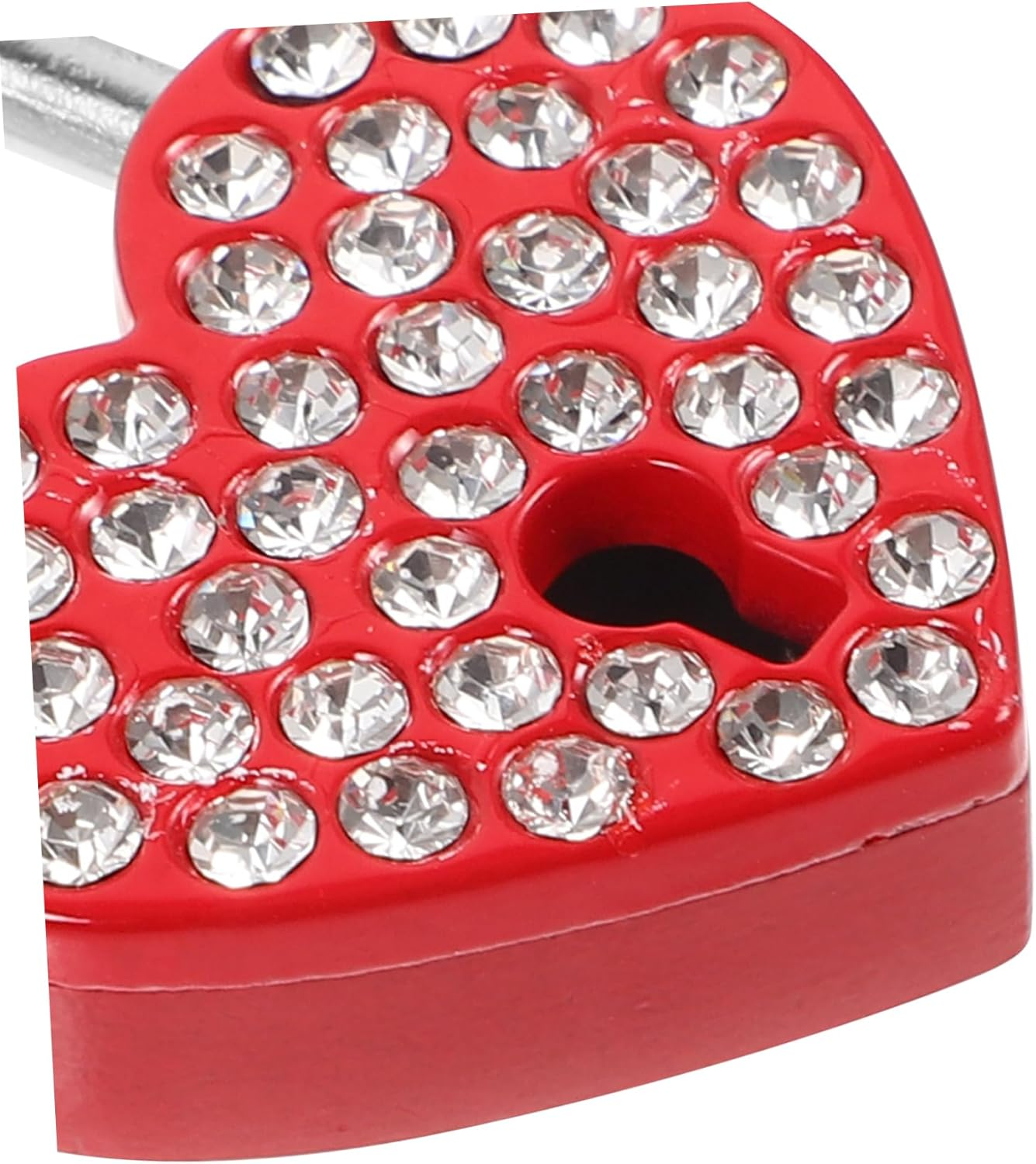 WHAMVOX 2Sets Heart Shaped Lock Keys Locks Small Padlock Couple Travel Padlocks for Luggage Suitcase and Backpack Locking image number 3