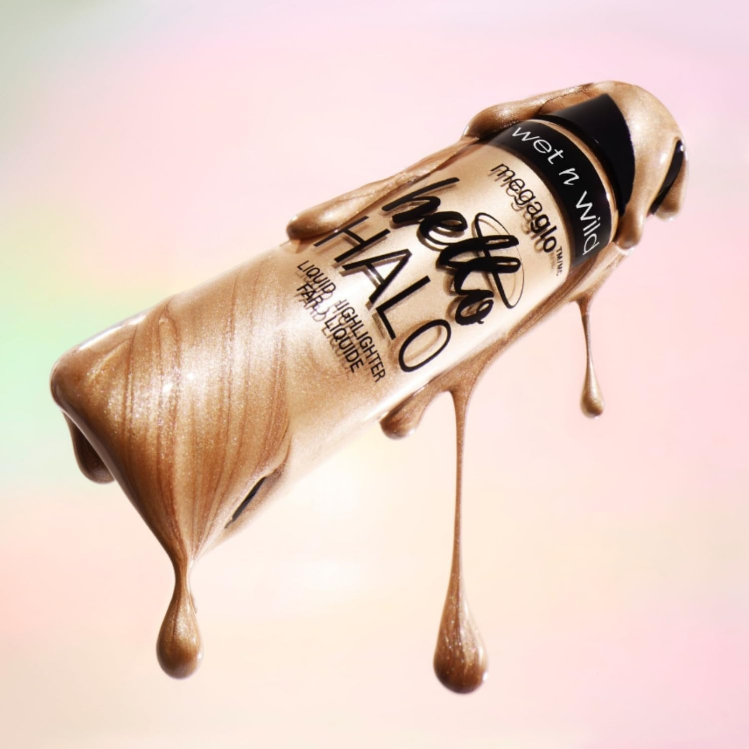 Wet N Wild Megaglo Hello Halo Liquid Highlighter Makeup, Shimmer, Rose Gold Halo, Goodbye image number 2