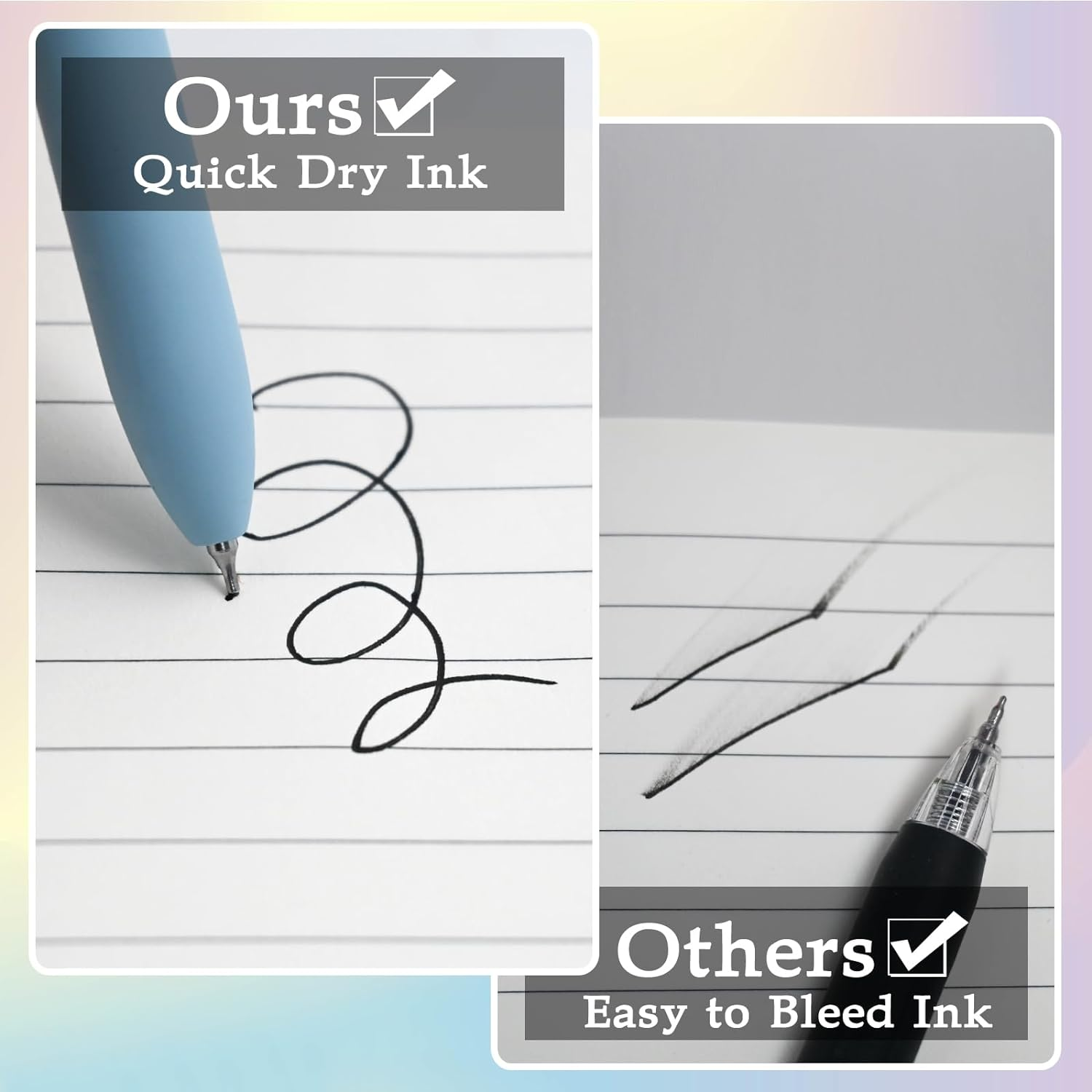 5 PCS Cute Gel Pens, Pastel Fine Point Pens, Aesthetic Ball Point Pens 0.5 Mm Black Ink, Pretty Smooth Writing Pens for Note Taking Journaling, Gifts for Women Girls Nurse School Office Supplies image number 3