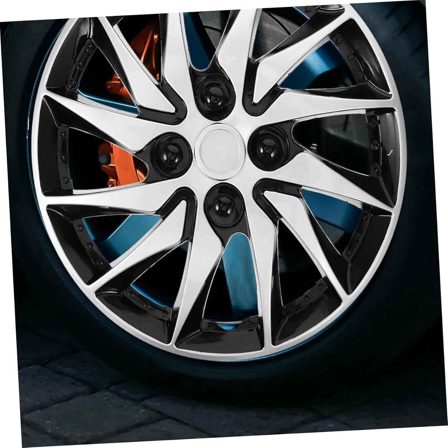 COMPUKAS Decorative Wheel Hub Caps for Car Stylish Automotive Wheel Cover for Fit Easy to Install and Clean Vehicle Appearance Custom Design image number 6