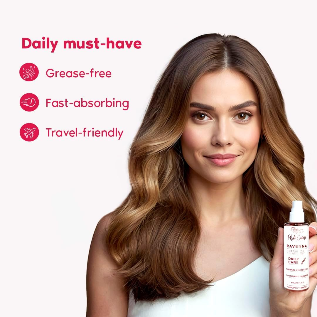 I Belli Capelli Ravenna Daily Care Aloe Vera Shampoo, Conditioner & Repair Oil Kit &ndash; Hydration & Strength for Healthy Hair