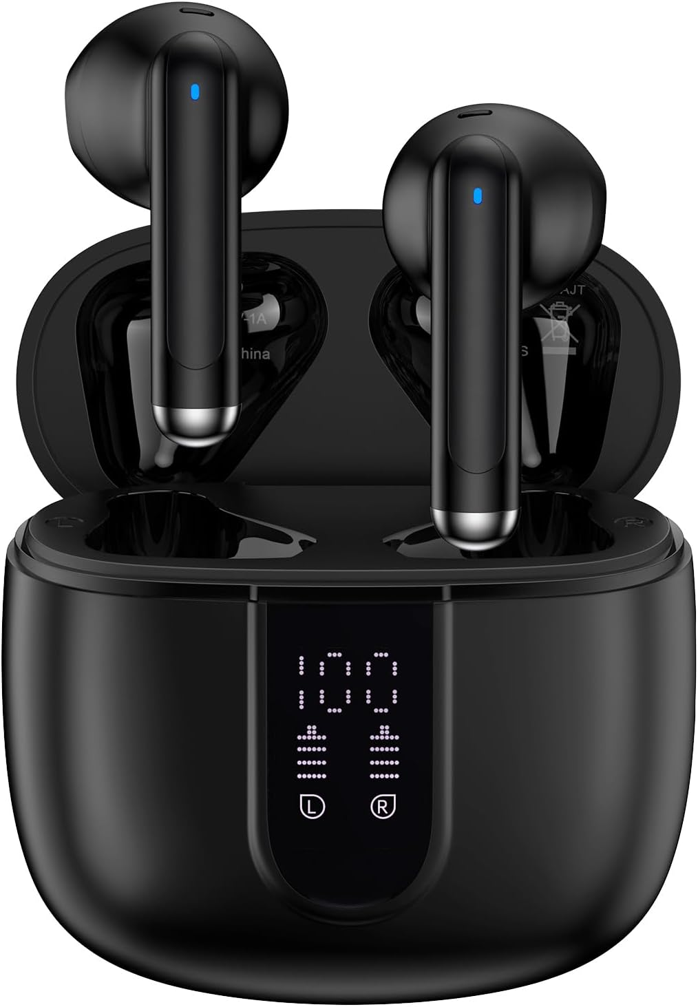 Samsung Earbuds,Wireless Bluetooth Headphones for Samsung Galaxy S25 Edge/S25 Ultra/S24 FE/S23/S22/S21/A16 5G/Z Flip7/Fold7, 60H Ear Buds Noise Canceling IPX7 Waterproof LED Earphones for Iphone 16E