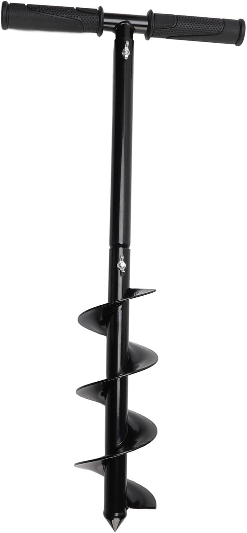 Hand Drill Auger Post Hole Digger, T Shaped Garden Auger Spiral Drill Bit with Cold Rolled Steel Planting Hand for Planting Bulbs Potted Plants image number 6