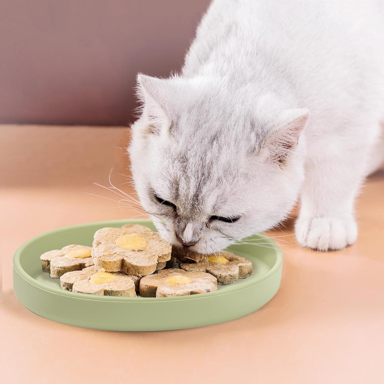 Feeding Bowls for Cats, Non-Slip Cat Bowl, Silicone Flat Feeding Bowl, Cat Bowl for Kittens, Small Dogs image number 6