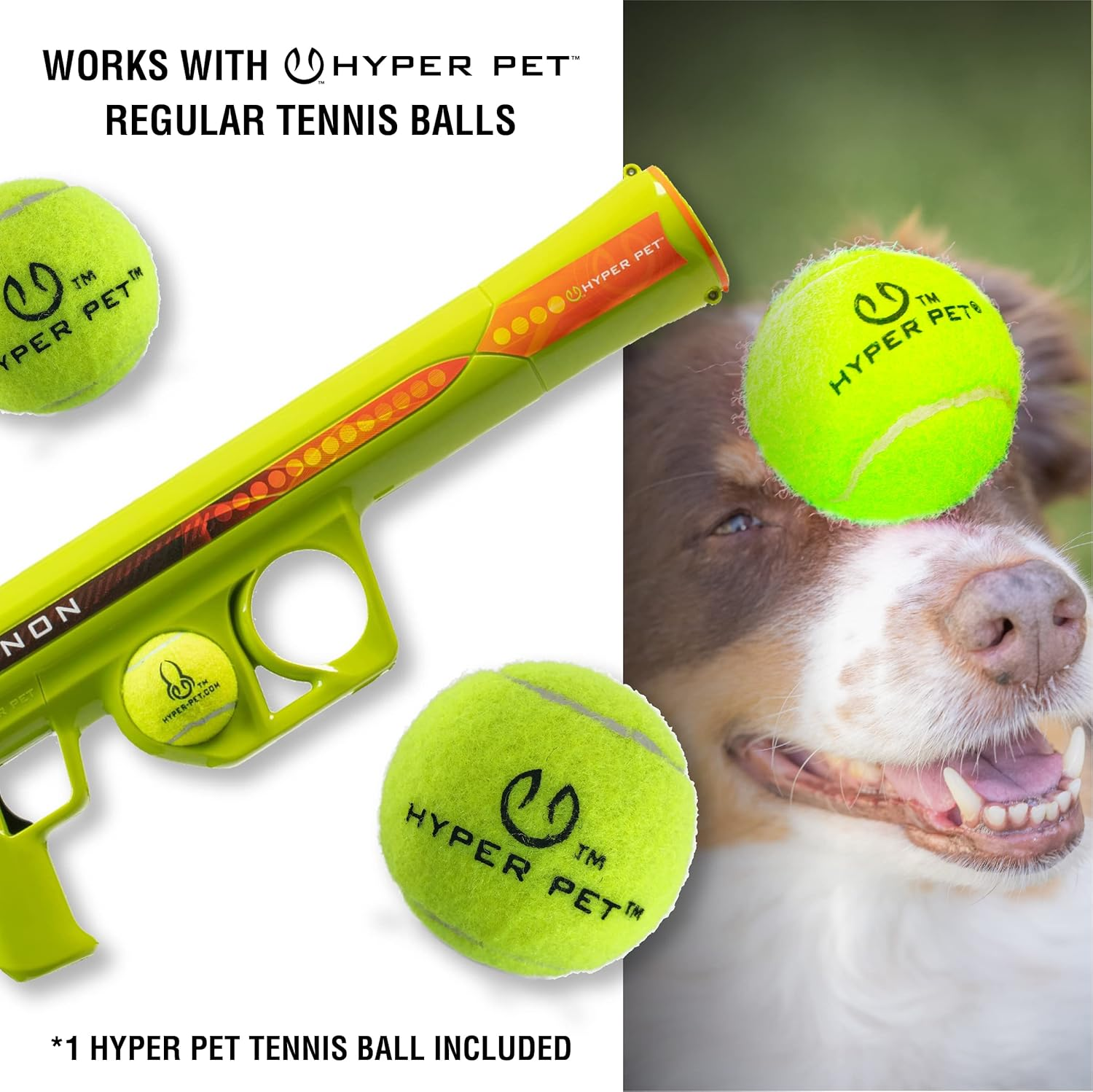 Hyper Pet K9 Kannon Dog Ball Thrower Launcher for Dogs, All Breeds up to 60 Pounds, with One Hyper Pet 2.5 Inch Tennis Ball, for All Breeds image number 3