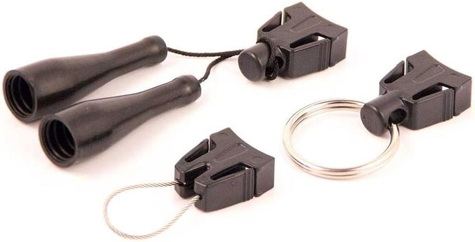 Boomerang Tool Company Retractable Gear Tether Fishing Tool Accessory Pack (Split Ring, Universal and Pliers Attachments)