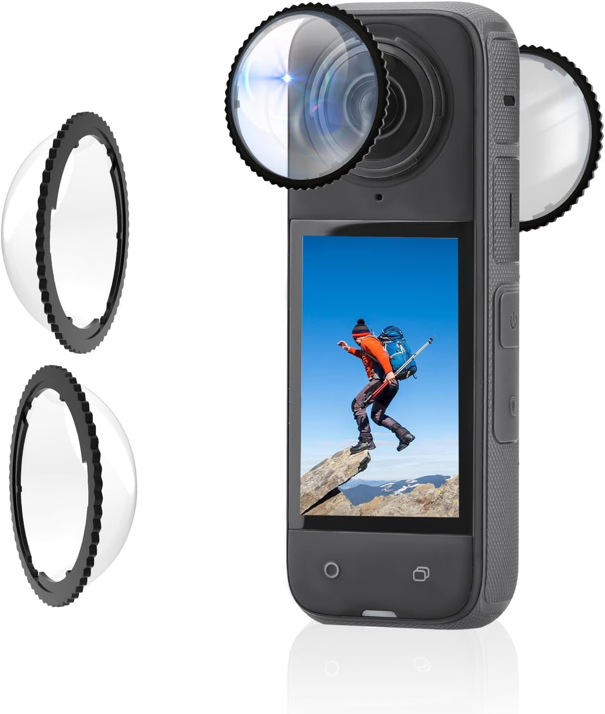 Flymile Premium Lens Guard for Insta360 X4 Camera - High Transparency Tempered Glass Protector, Anti-Scratch Accessory image number 1