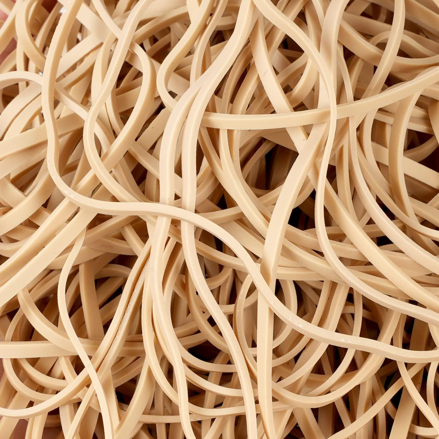 Rubber Bands Beige Large Strong 80Pack Size #117B,For Office Supplies Trash Cans File Folders Litter Box(7" X 1/8") image number 1