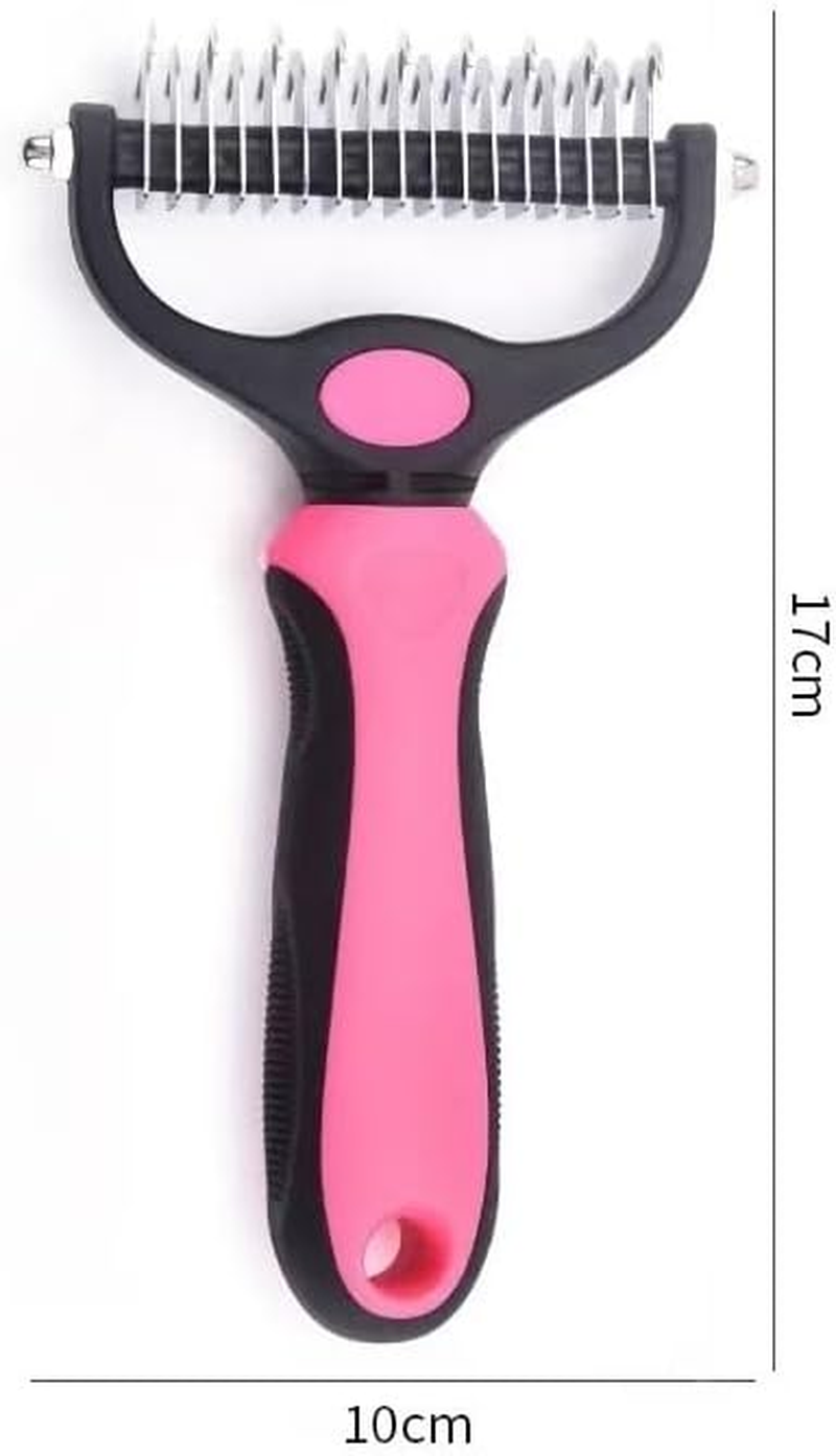 Pet Grooming Combo-Blue Deshedding Brush with Metal Comb for Detangling and Dematting Long, Matted Fur on Cats and Dogs image number 4