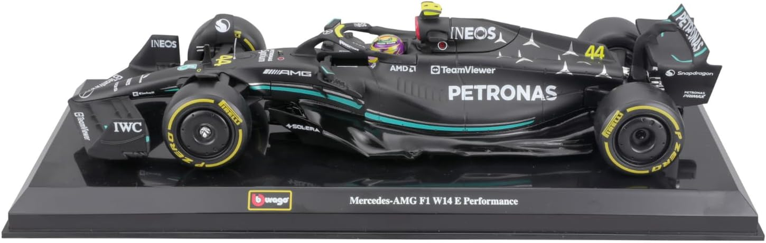 Bburago 1:24 Race Mercedes W14 (2023) W/Driver image number 1