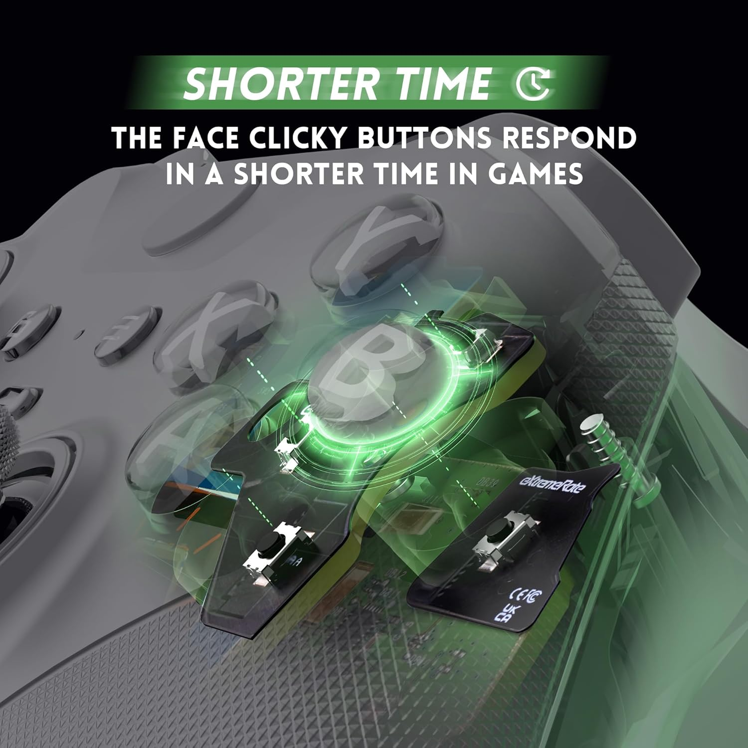 Extremerate ABXY Clicky Kit for Xbox Elite Series 2 Controller, Custom a B X Y Keys Mouse Clicky Kit for Xbox Elite Series 2 Core Controller (Model 1797) Action Buttons Clicky Kit