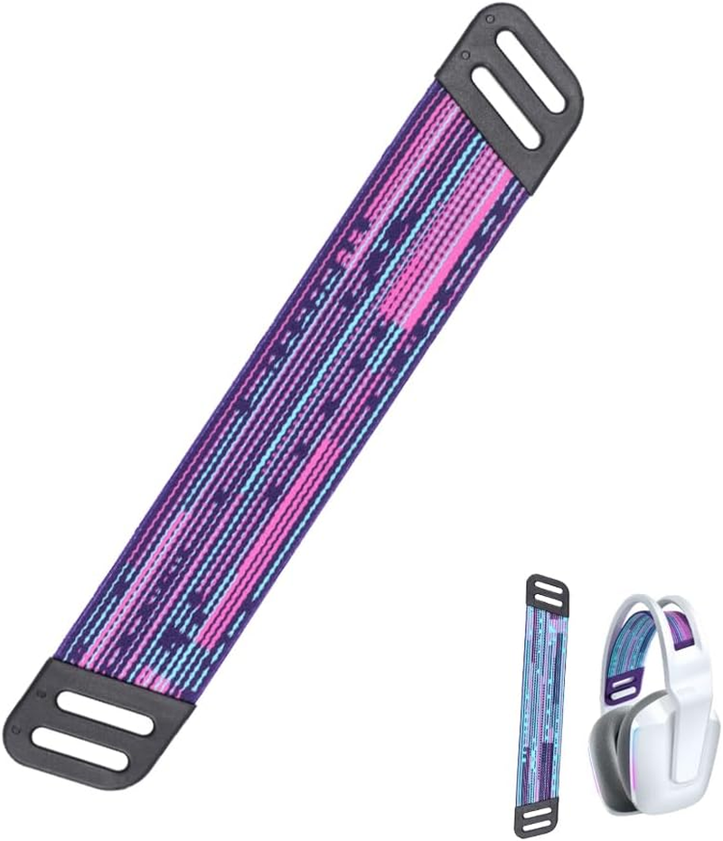 MOLGRIA Headphone Headband Straps, Replacement Headbands Straps for Logitech G733 Wireless G335 Wired Gaming Headset (Purple Glitch)