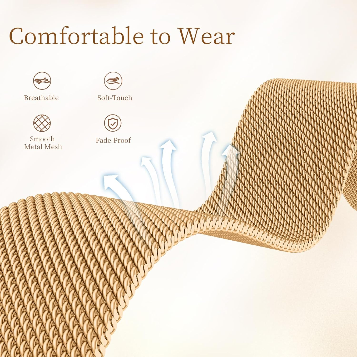 JKD X-Shape Metal Band Compatible with Fitbit Charge 6/ Charge 5 Bands for Women Men, Soft Stainless Steel Mesh Loop Strap Bracelet Wrist Band Replacement for Fitbit Charge 5/ Charge 6 Fitness Tracker image number 6