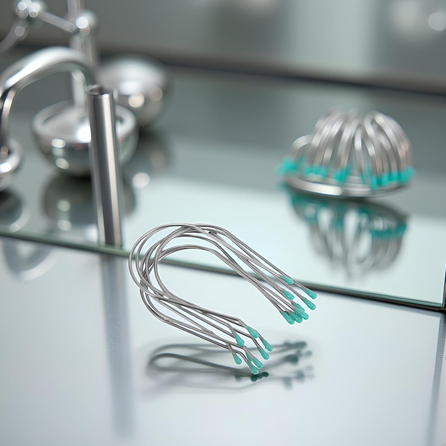 8 Pcs Silver Hot Curler Clips Replacement Kit, Hot Roller Rollers Securing Pins Fits 2 Inch, Replacement Styling Tools and Appliances,Hot Roller Clips Replacement Kit, Fits Most Sized Rollers image number 3