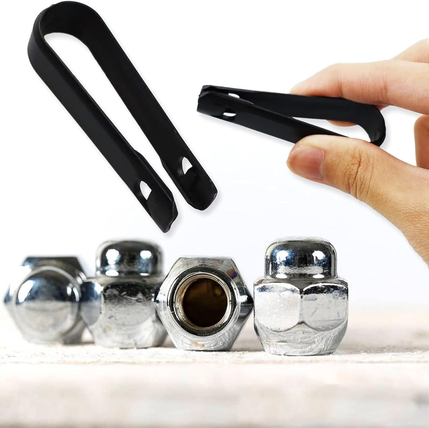 6 PCS Wheel Bolt Cap Cover Removers Tool Set, Tyre Nut Center Cover Cap Puller Tweezers Removal Tool, Bolt & Nut Covers Key for Cars