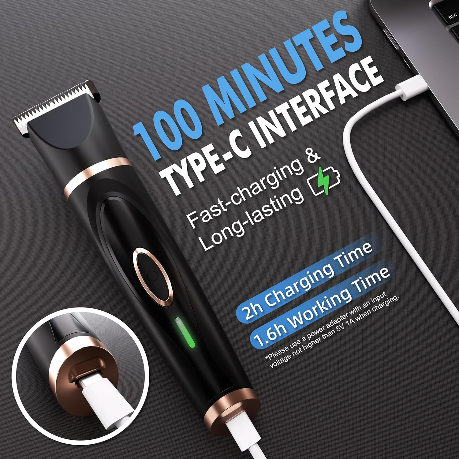 Dog Grooming Kit 3 in 1 Dog Clippers for Grooming Supplies, Cordless Electric Pet Nail Grinder Cat Paw Trimmer Professional Long Hair Shaver Set for Cat Matted Hair and Small Dogs Thick Coats image number 6