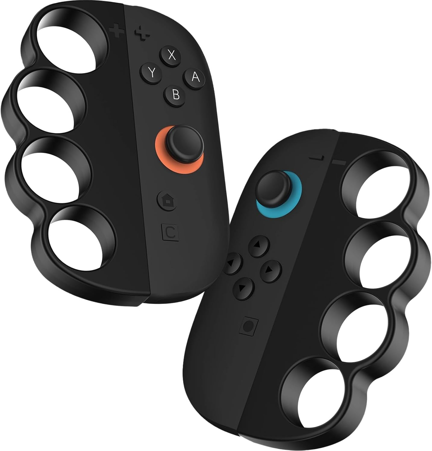 T Tersely Fitness Boxing Hand Grip Compatible with Nintendo Switch 2 Joycon Controller, 2 PCS Fun Family Boxing Game Switch 2 Accessories Handles - Black
