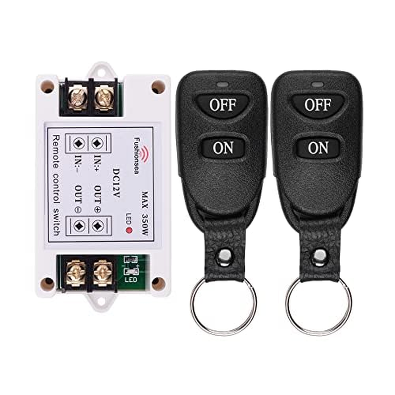 DC 12V 40A Relay Remote Control Switch, 1CH Universal 433Mhz Remote Control Wireless Latching Function Switch for Industrial Control and Low Voltage Power Systems & More image number 1