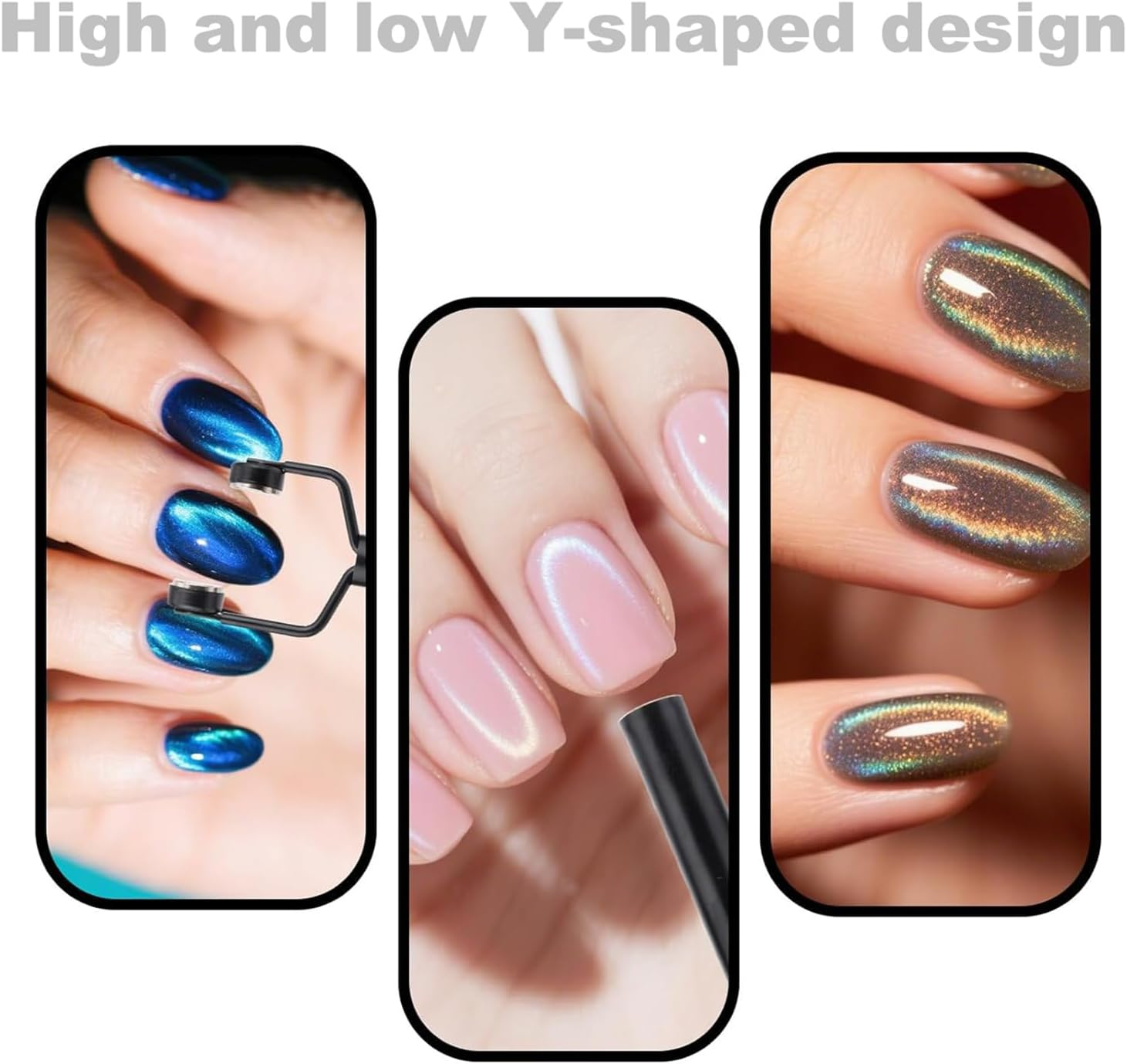 Cat Eye Nail Magnet Set &ndash; Y-Shape & 3-In-1 Magnetic Stick for Stunning DIY Cat Eye Designs. Perfect for Home, Office, Salon, or Gift &ndash; Ideal for Women & Girls. Create Salon-Worthy Nails Easily image number 2