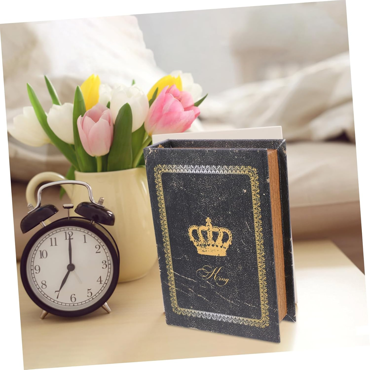 Zerodeko Vintage Imitation Book Decorations Faux Book Box for Storage Decorative Box for Decoration Wooden Shaped Storage for Home Office Display image number 1